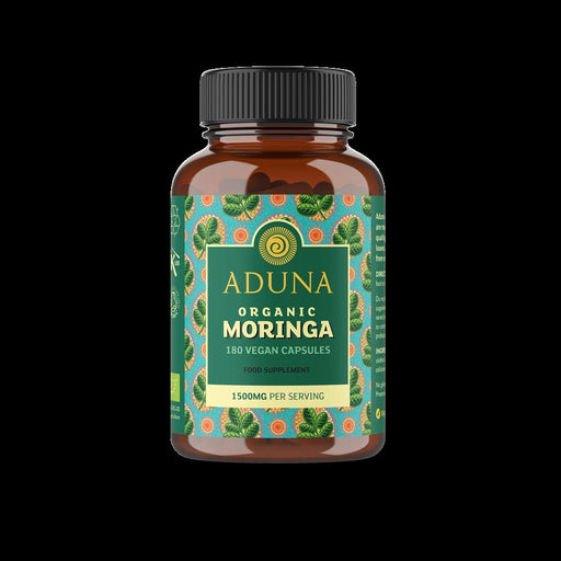 Aduna Organic Moringa 180 Capsules - Pure Leaf Powder Supplement