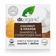 Dr Organic Coconut & Orange Shampoo & Conditioner Bar 75g
