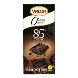 Valor Sugar Free 85% Dark Chocolate 100g