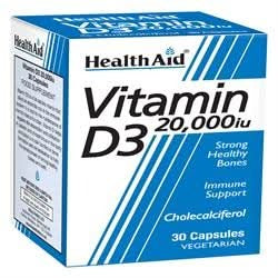 HealthAid Vitamin D3 20000iu 30 Capsules