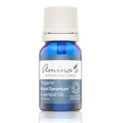 Amina's Organic Rose Geranium Essentl Oil 10ml