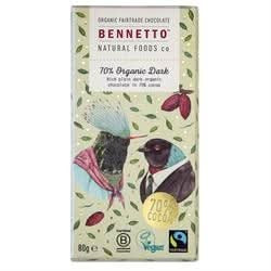 Bennetto 70% Dark Chocolate 80g
