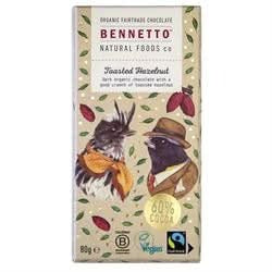Bennetto Toasted Hazelnut Chocolate 80g