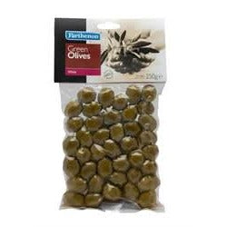Parthenon Green Olives Vac Bag 250g