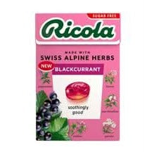 Ricola Blackcurrant box Sugar Free 45g