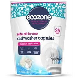 Ecozone Elite all-in-one dishwash 25 Capsules