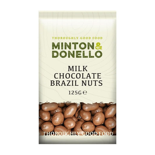 Minton & Donello Milk Chocolate Brazils 125g