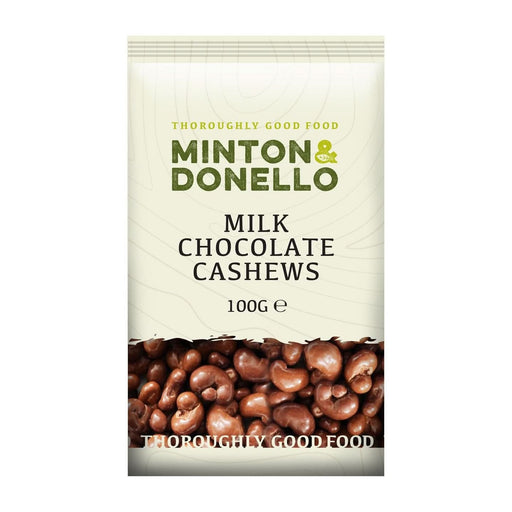 Minton & Donello Milk Chocolate Cashews 100g