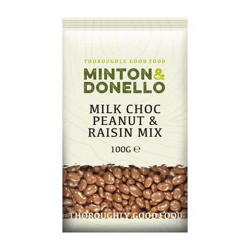 Minton & Donello Milk Chocolate Peanut & Raisin Mix 100g