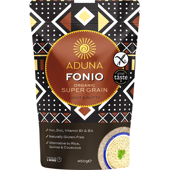 Aduna Organic Fonio Grain 450g - Gluten-Free Ancient West African