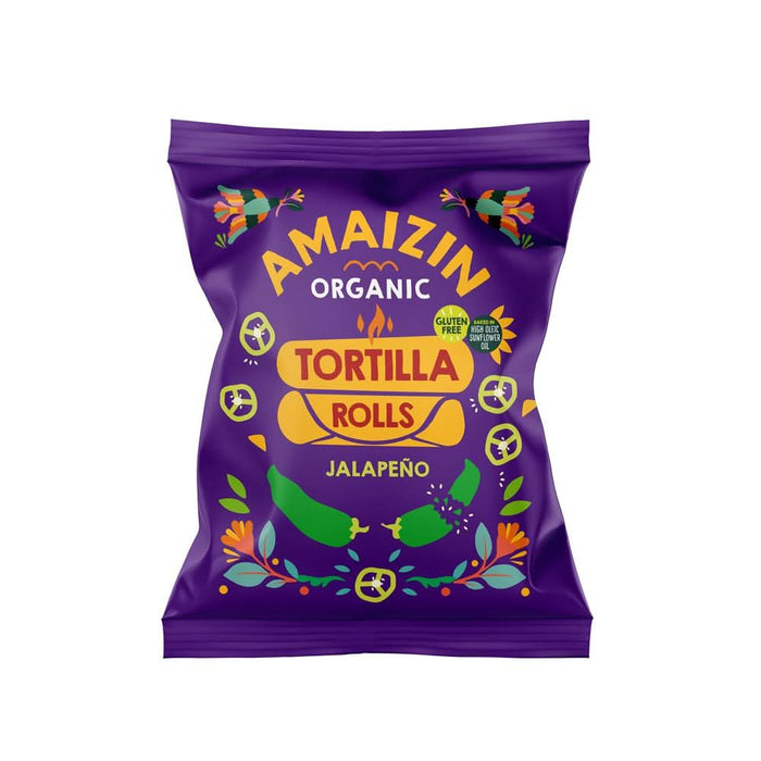 Amaizin Org Corn Rolls Jalapeno 100g