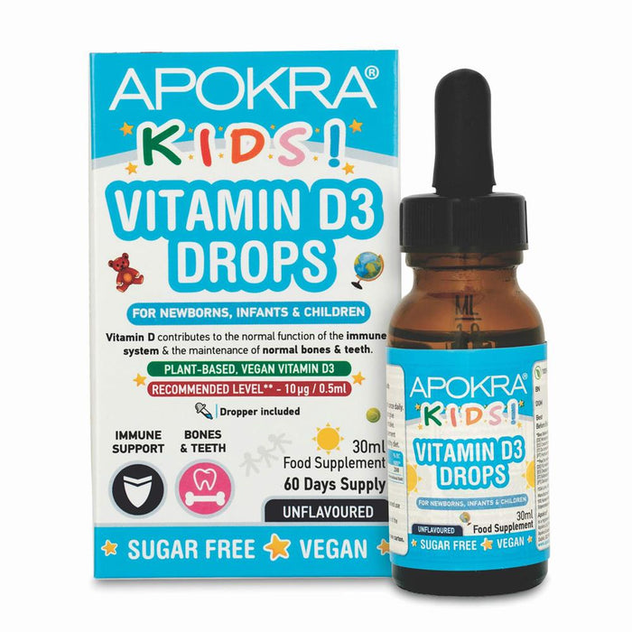 Apokra Kids Vegan Vitamin D3 Drops 30ml