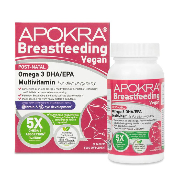 Apokra Vegan Postnatal Omega3 Multivitamin 60 Tablets