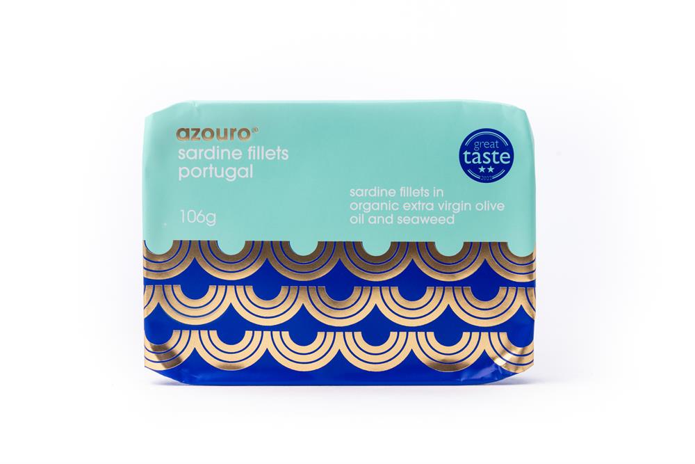 Azouro mackerel fillet in oil and lemon, 106g can, nutritious health food for a balanced diet