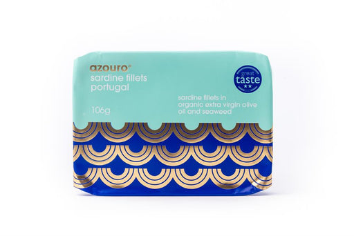 Azouro mackerel fillet in oil and lemon, 106g can, nutritious health food for a balanced diet