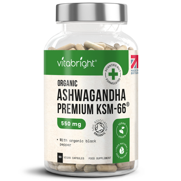 Vitabright Organic KSM-66 Ashwagandha 90 Capsules