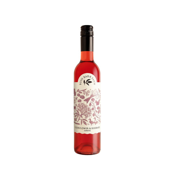 Bush Barn Farm Cordial Elderflower & Rhubarb 500ml