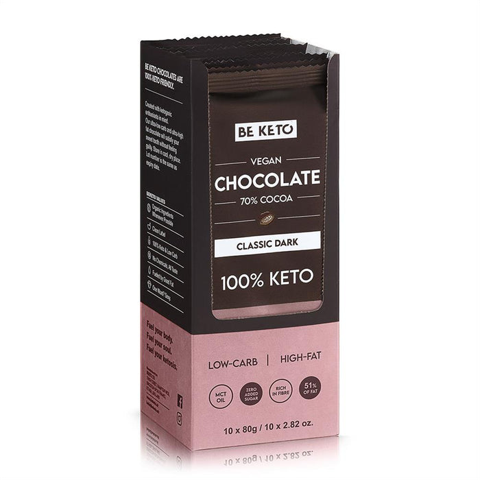 BeKeto Keto Chocolate Classic Dark 80g