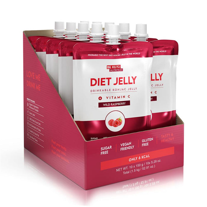 BeKeto Diet Jelly Konjac Raspberry 150g