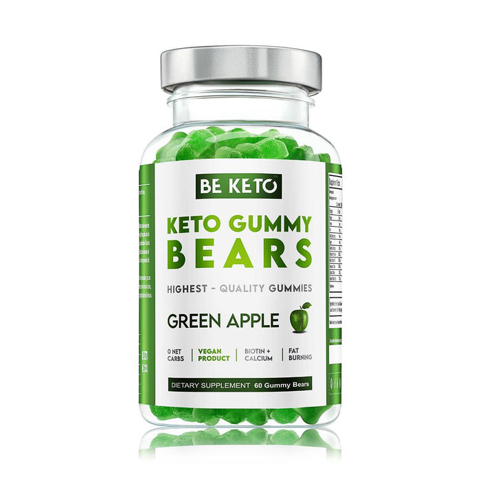 BeKeto Keto Gummy Bears Green Apple 60