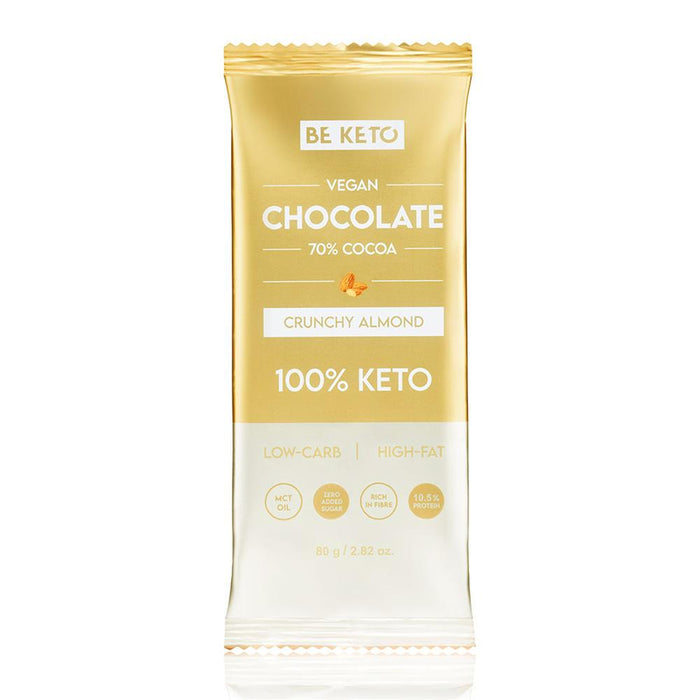 BeKeto Keto Chocolate Crunchy Almond 80g