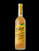 Belvoir Honey Lemon Ginger Cordial in a clear bottle with a yellow label featuring honeycomb and fruit illustrations.