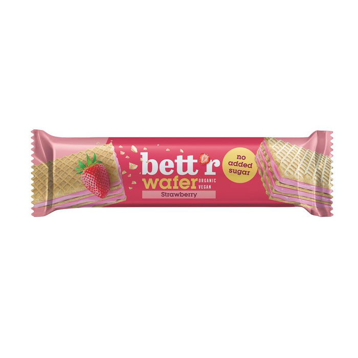 Bettr Organic No Added Sugar Strawberry & Cashew Wafer 30g