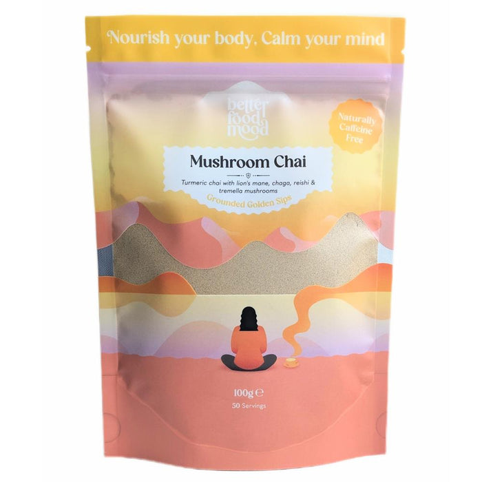 Better Food Mood Lions Mane Turmeric Chaga Chai 100g
