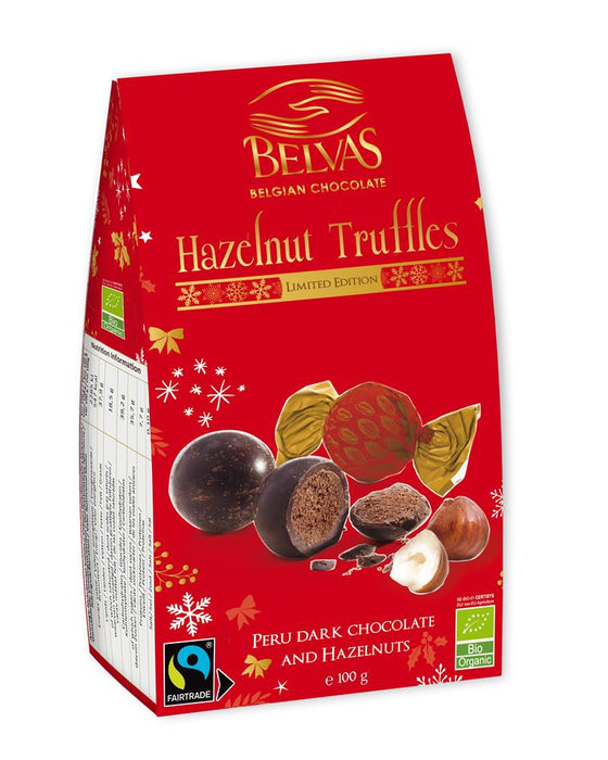 Belvas Hazelnut Dark Choco Truffles