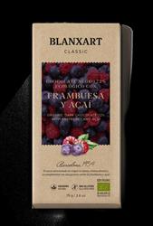 Blanxart Organic 72% Dark Chocolate with Acai & Raspberry 75g