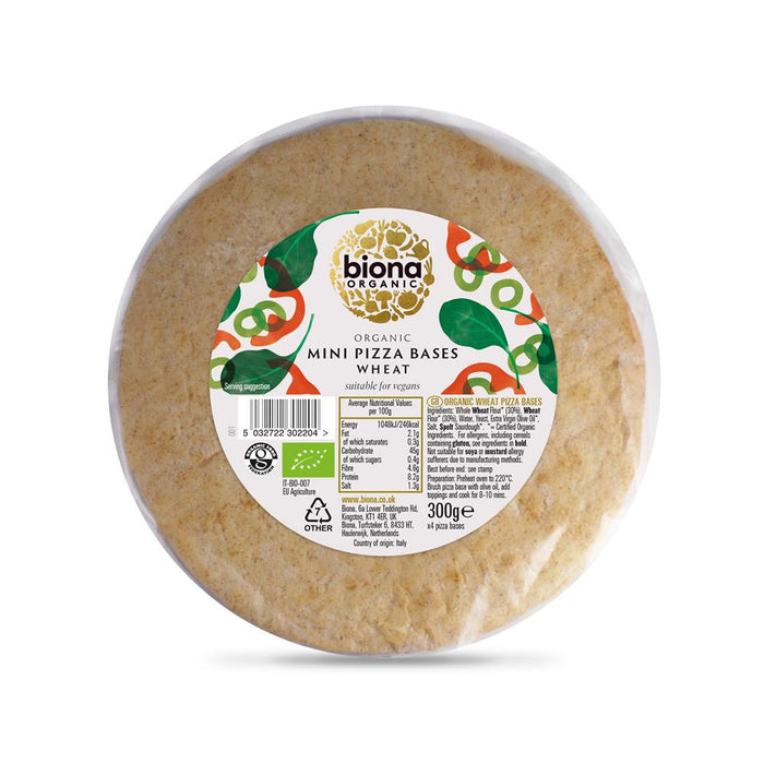 Biona Organic Mini Pizza Bases Wheat 300g