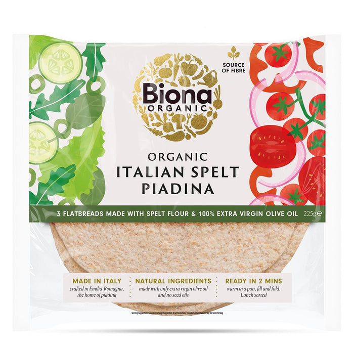 Biona Organic Italian Piadina Flatbread 225g