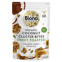 Biona Coconut Cluster Bites Sweet Toasted Organic 100g