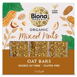 Biona Organic Mixed Nut Oat Bars 3 x 35g