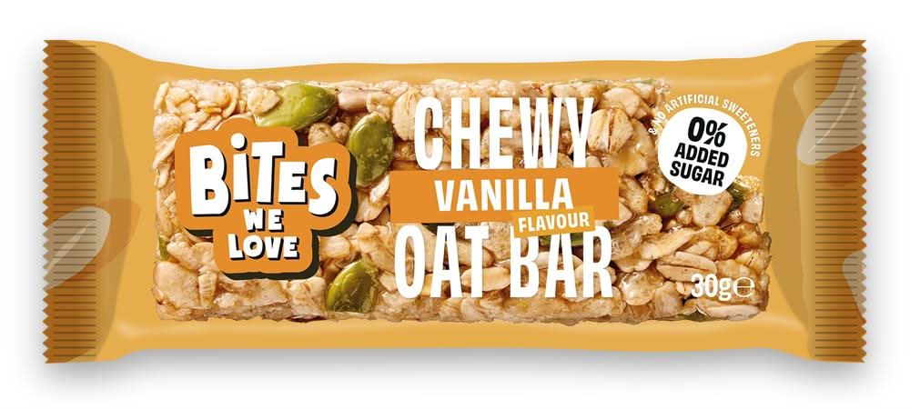 Bites We Love Vanilla Chewy Oat Bar 30g