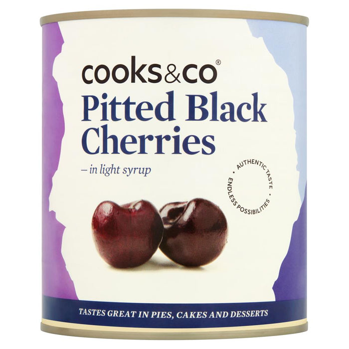 Cooks and Co Pitted Black Cherries in Syrup 850g
