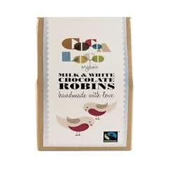 Cocoa Loco Milk & White Choc Robins 100g