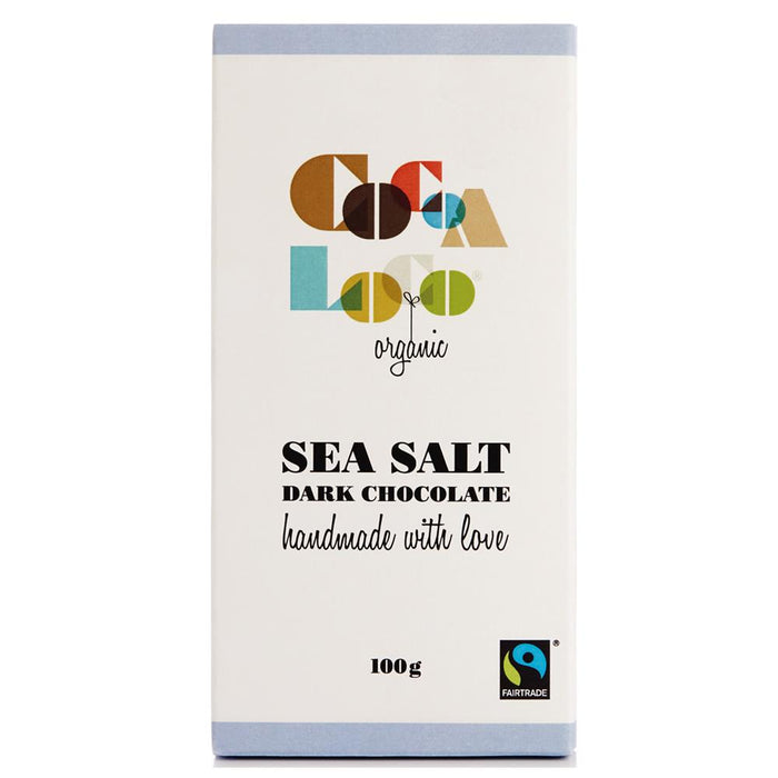 Cocoa Loco Dark Chocolate & Sea Salt Bar 100g