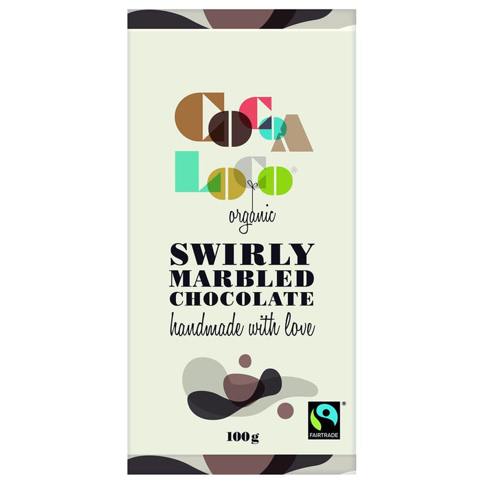 Cocoa Loco Organic  Marbled Chocolate Bar 100g