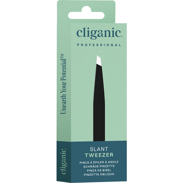 Cliganic Slant Black Tweezers