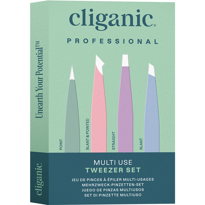 Cliganic 4-Piece Tweezers Set