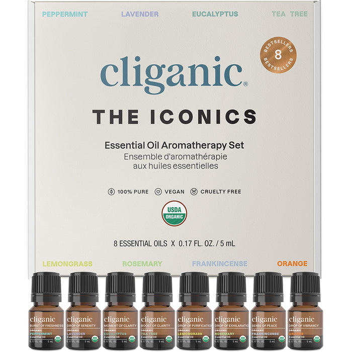 Cliganic Aromatherapy Set Top 8 x 5ml