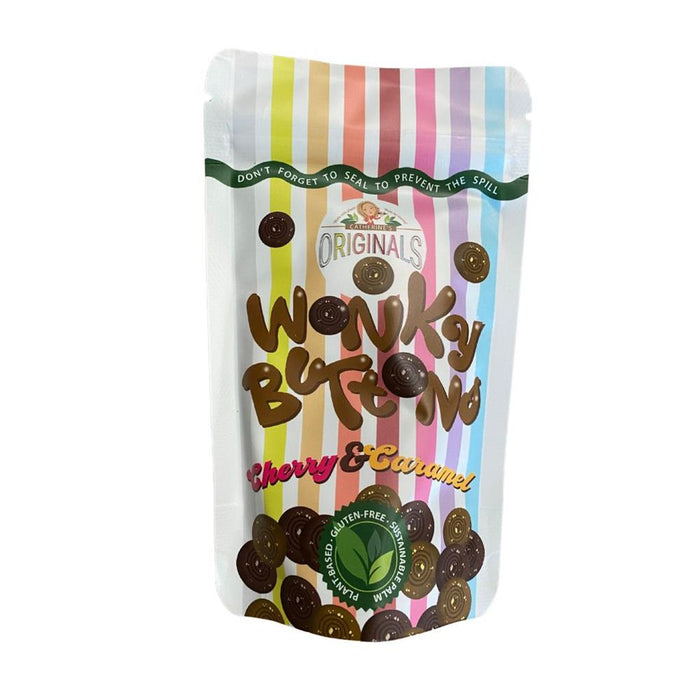 Catherine's Originals Wonky Buttons Milk Caramel Dark Cherry 100g
