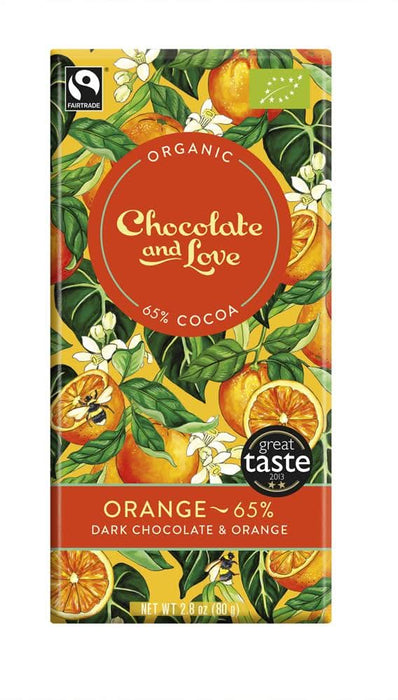 Chocolate and Love Orange 65% 80g