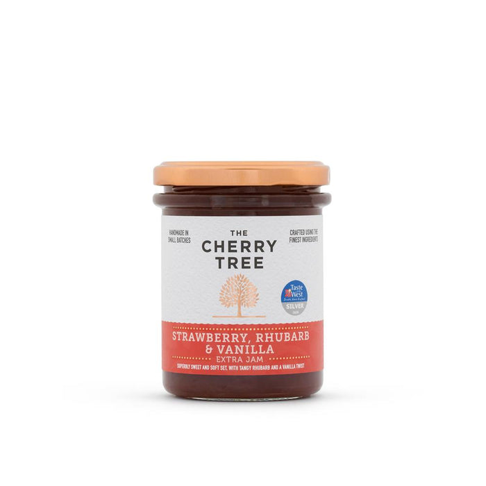 The Cherry Tree Strawberry Rhubarb Vanilla Jam 225g