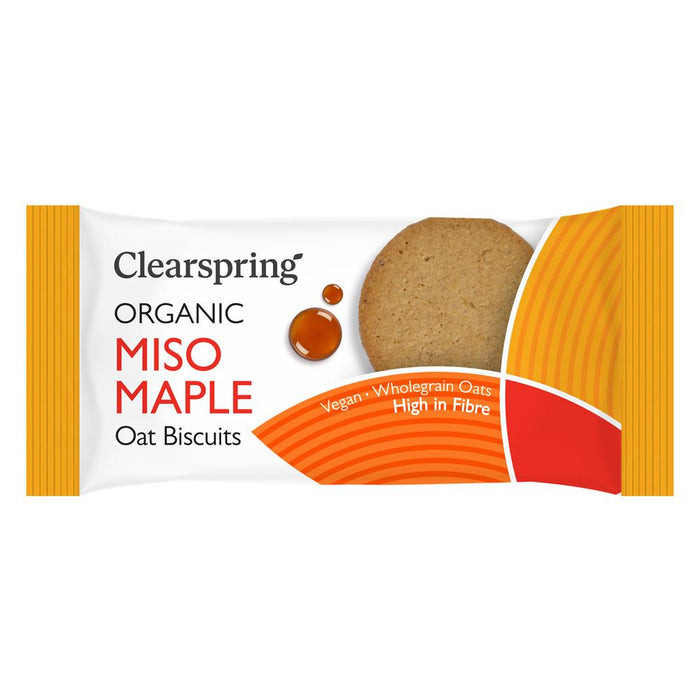 Clearspring Organic Oat Biscuits Miso Maple 40g