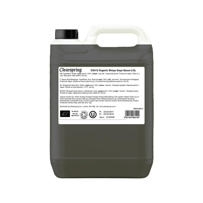 Clearspring Organic Shoyu Soya Sauce 2.5L