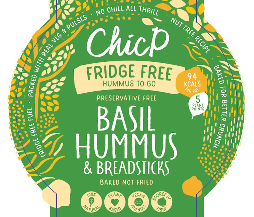 ChicP Ambient Basil Hummus Snack Pot GF 50g