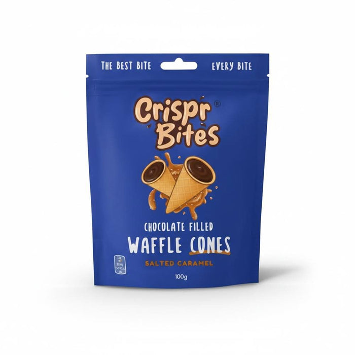 Crispr Bites Salted Caramel Mini Cones 100g