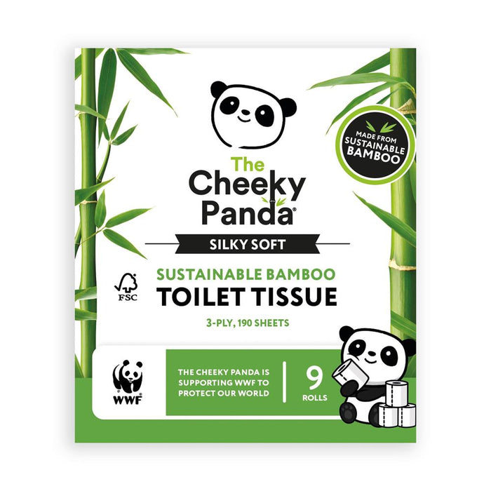 Cheeky Panda Silky Soft Bamboo Toilet Roll 9 Rolls